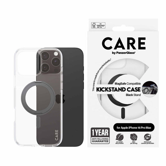 PanzerGlass® Case Feature Black Kickstand & MagSafe for iPhone 16 Pro Max - 6.9 Inch