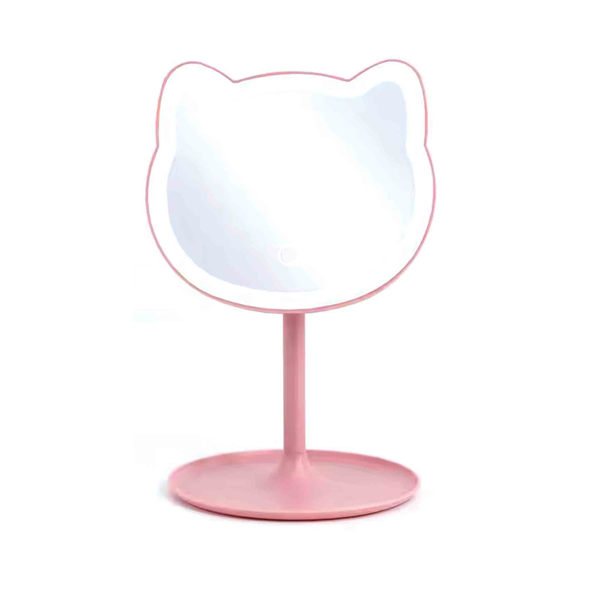 مرآة مكياج مسطحة قابلة للتعديل مع إضاءة LED