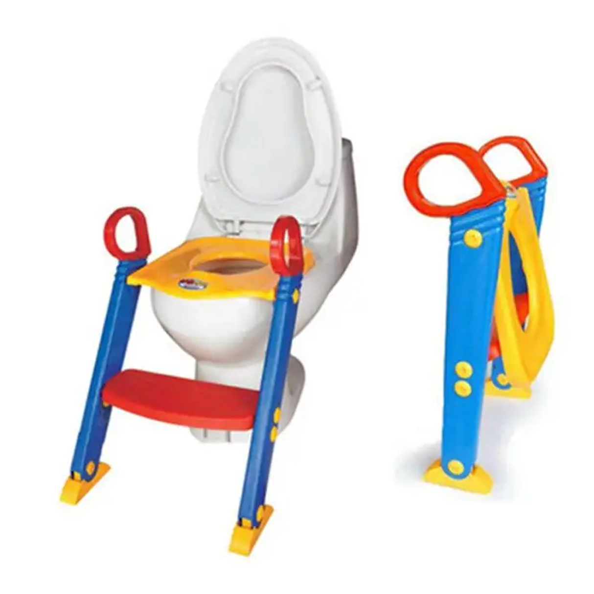 Childrens Potty Training Seat With Foldable Step Ladder - Adjustable Height - Non-Slip Design for Toddlers and Kids & Baby Toilet Training
