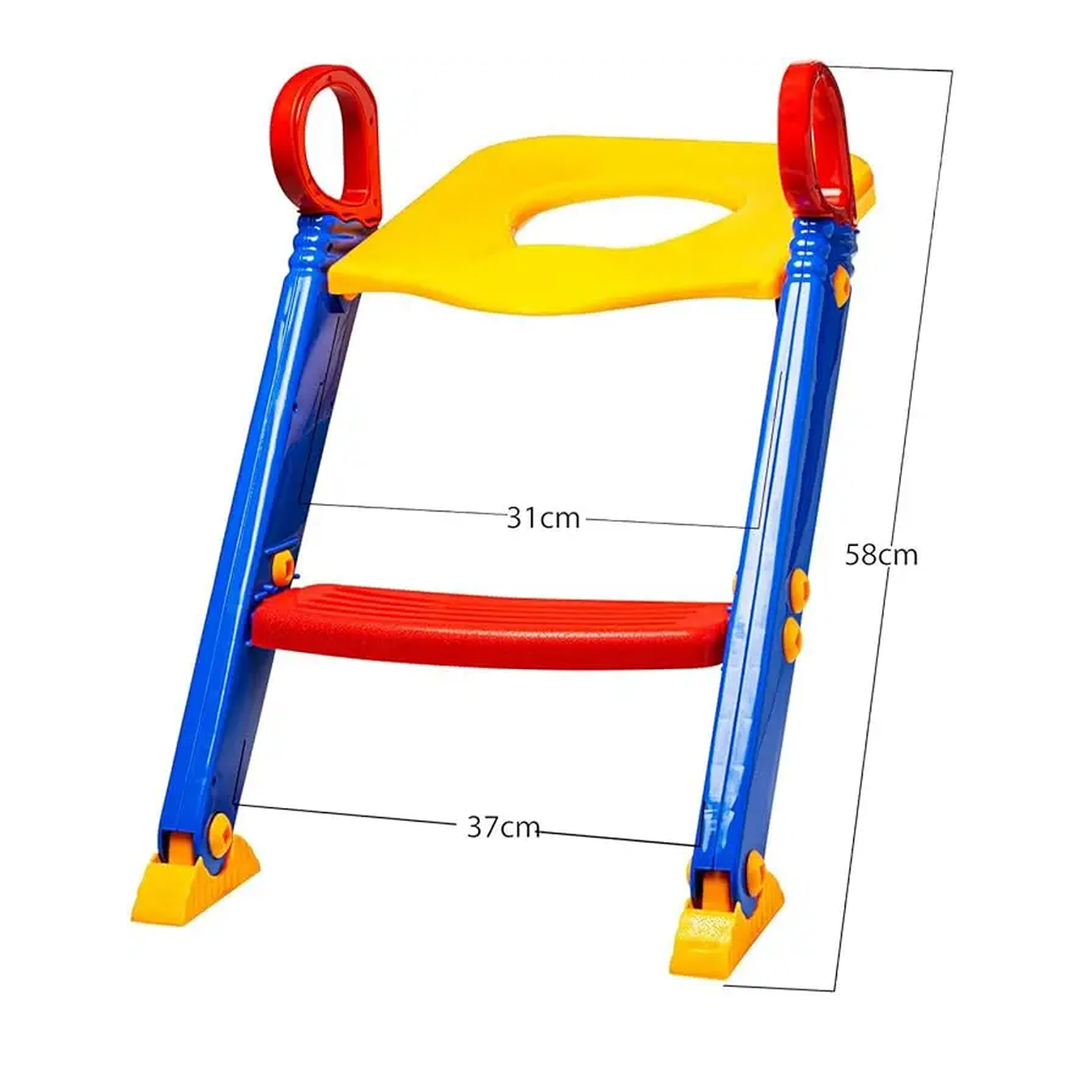 Childrens Potty Training Seat With Foldable Step Ladder - Adjustable Height - Non-Slip Design for Toddlers and Kids & Baby Toilet Training