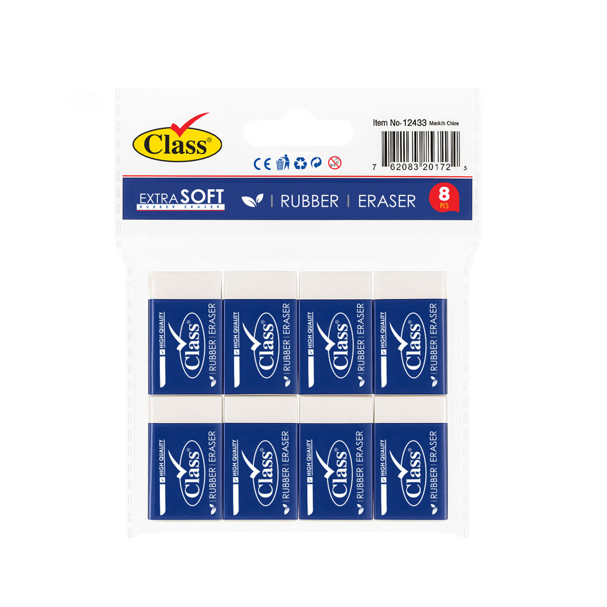 ممحاة الفصل 8 قطع صغيرة