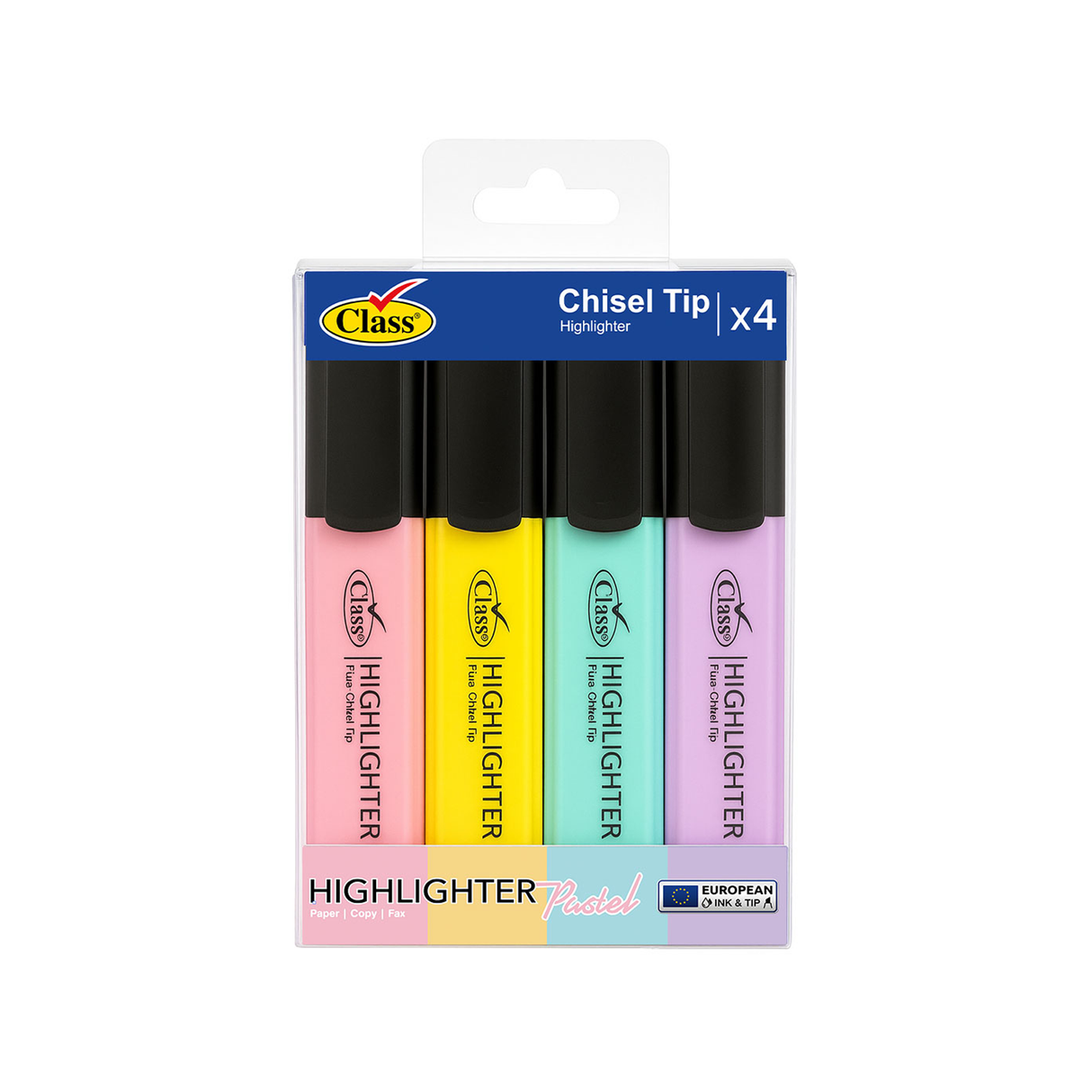 كلاس أقلام تمييز 4 ألوان