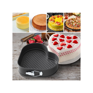 Coated Spring Form Cake Mould Pan Set,Heart Round and Square Shape Cake Maker