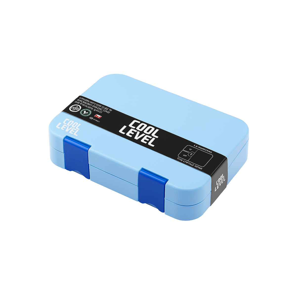 كول ليفل علبة أكل صحي مقسمة - أزرق فاتح