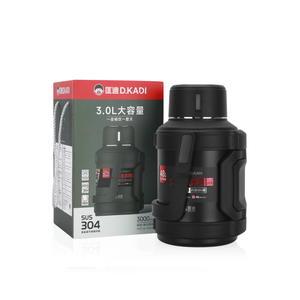 دي كادي زجاجة حافظ للحرارة سعة 3 لتر - أسود