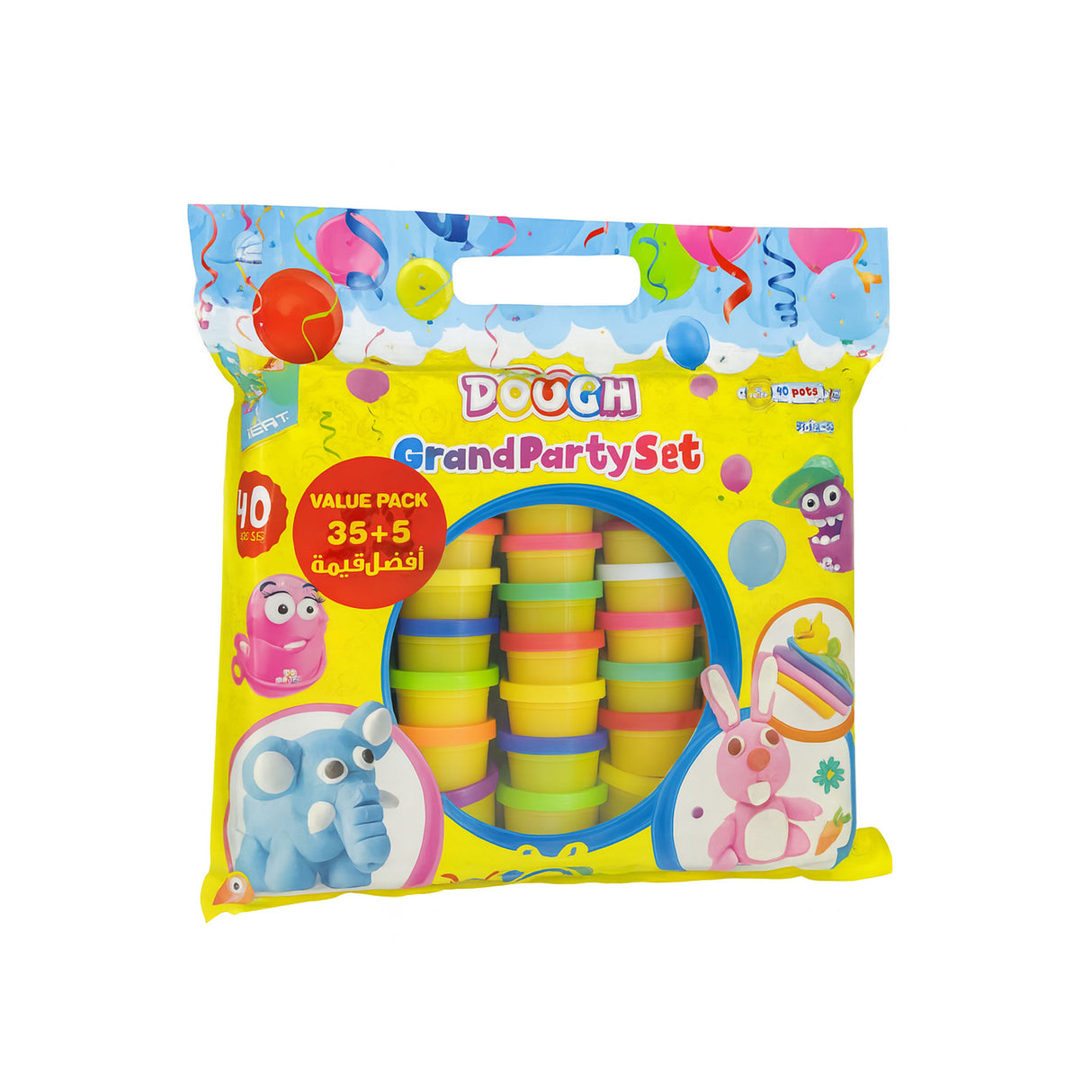 دو كوب صلصال عجينة طقم 35+5 ألوان