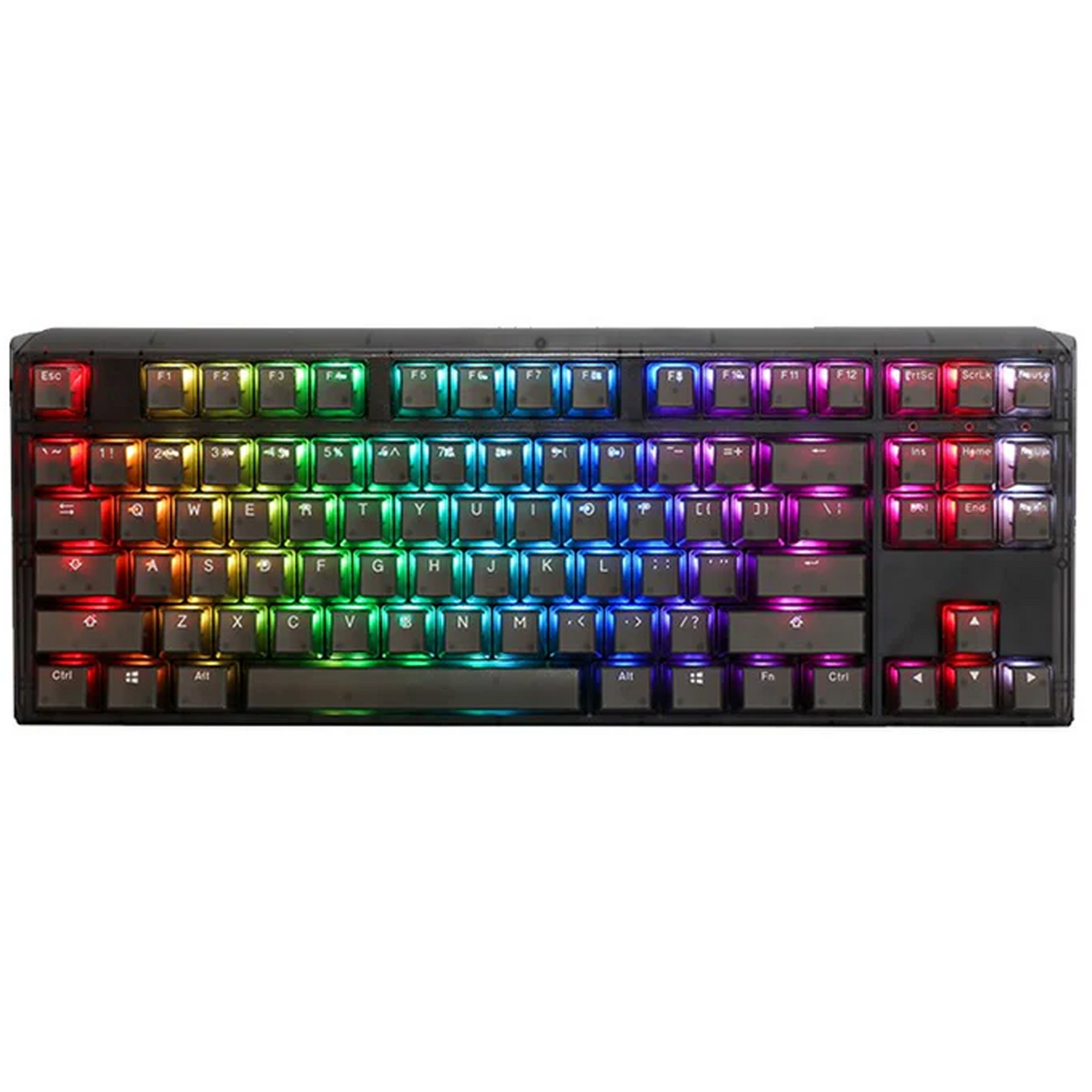 دوكي وان 3 TKL كيبورد ألعاب ميكانيكية سلكية قابلة لتبديل المفاتيح مع إضاءة RGB (مفاتيح زرقاء) - أسود أورا (تخطيط عربي)