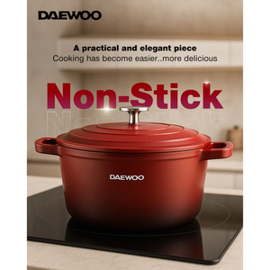 Daewoo Ts Series Non-Stick Granite Coating Casserole Pot With Lid - 24 Cm