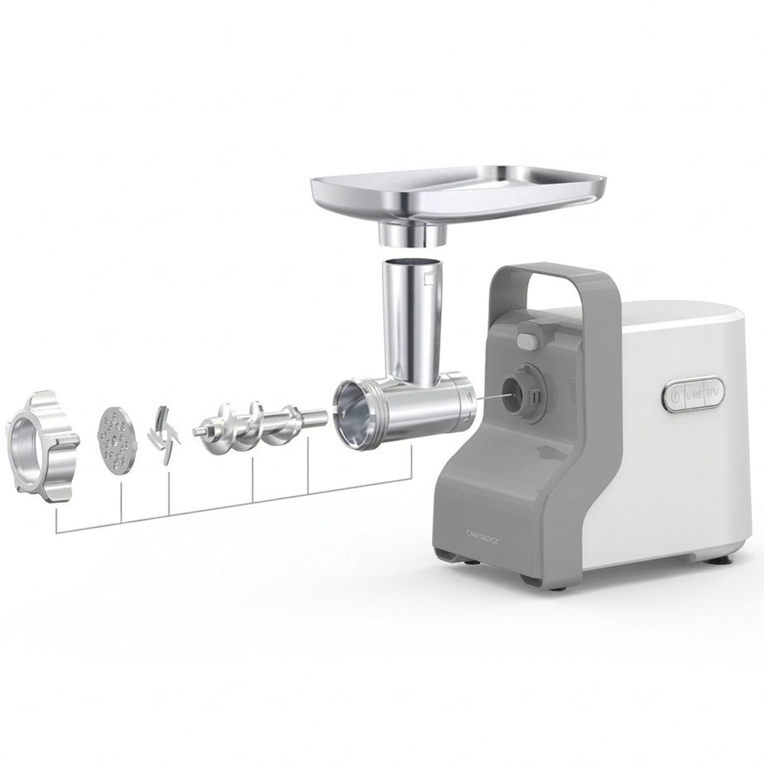 Daewoo 700W Meat Grinder 2 Speed - Silver/Gray