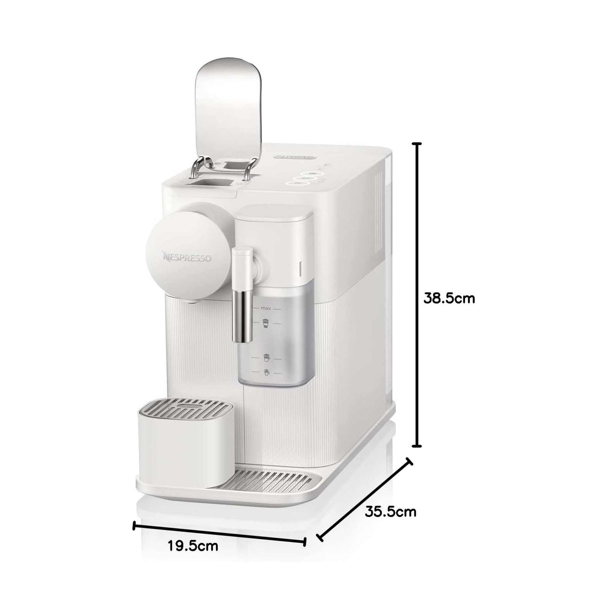 Nespresso Lattissima One Evo Automatic Capsule Coffee Machine with Automatic Frothed Milk 1450W - White - Zayoom