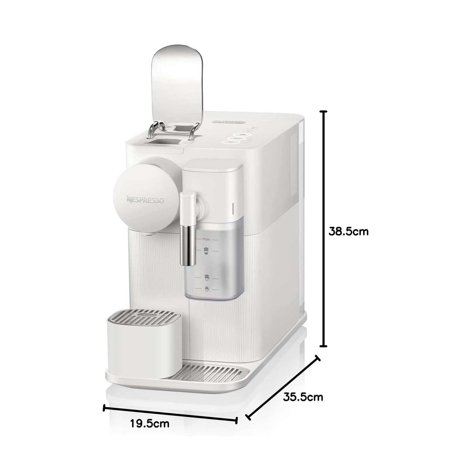 Nespresso Lattissima One Evo Automatic Capsule Coffee Machine with Automatic Frothed Milk 1450W - White - Zayoom