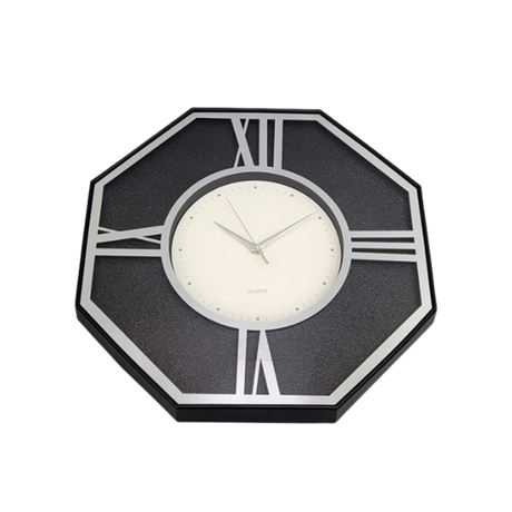 Decorative Mirror Wall Clock – Glitter Finish - 50 cm