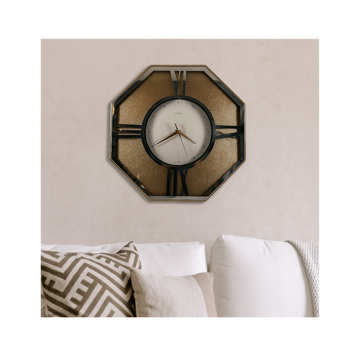Decorative Gold Wall Clock – Elegant Home Décor 50 cm
