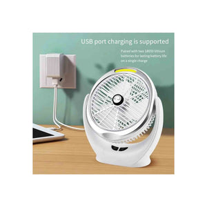 Desktop Rechargeable Fan With Lamp - Zayoom