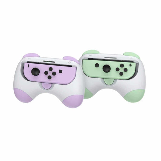 Dobe Controller Grip For Nintendo Switch Oled - Purple & Green