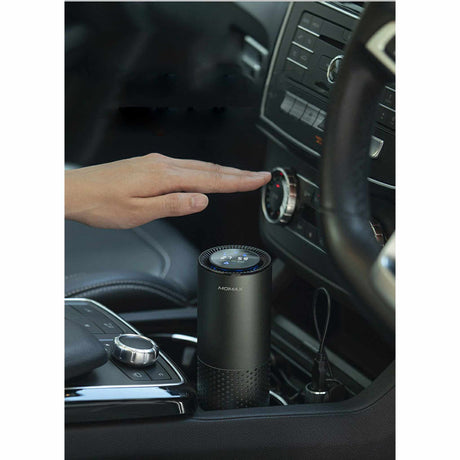 موماكس بيور جو جهاز تنقية الهواء الذكي المحمول بتقنية الأيونات للسيارة والمنزل والمكتب - كما هو