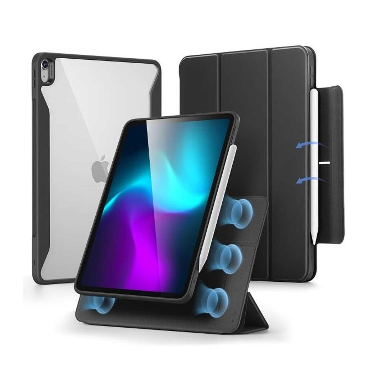 ESR iPad Air 13 Inch 2024 Rebound Hybrid 360 Case - Black - Zayoom