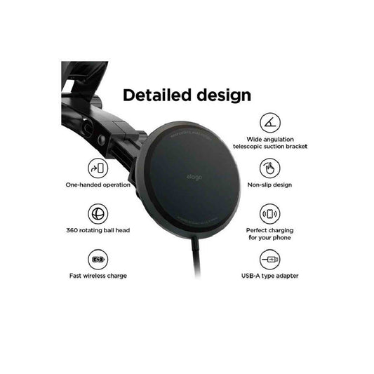 Elago M Car MagSafe Charger Phone Mount - Dark Grey