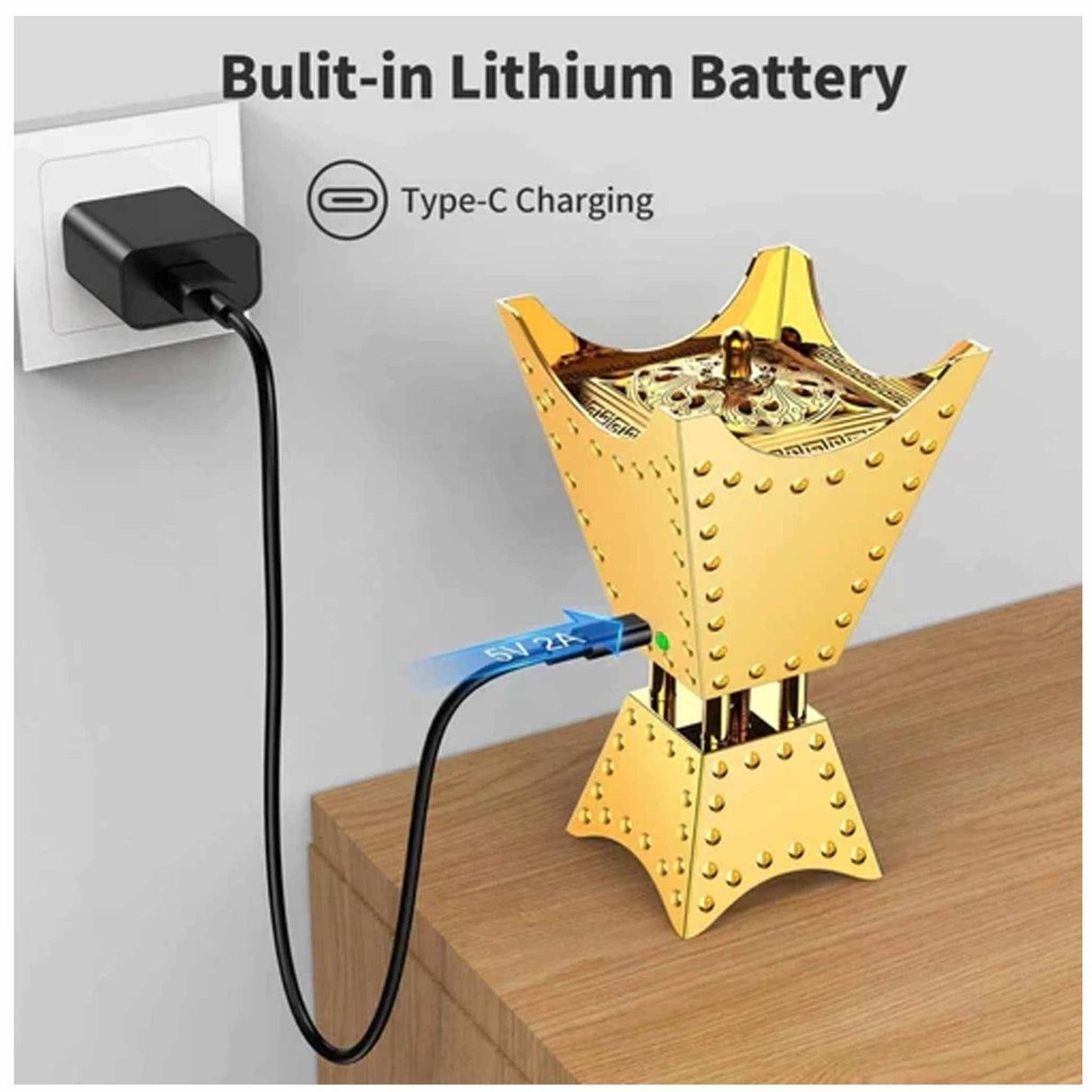 مبخرة كهربائية مع مكبر صوت للقرآن الكريم - تحكم عن بعد وتطبيق