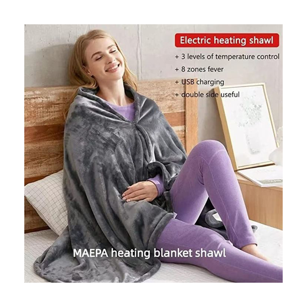 Electric Heated Blanket 160 × 85 × 160 cm
