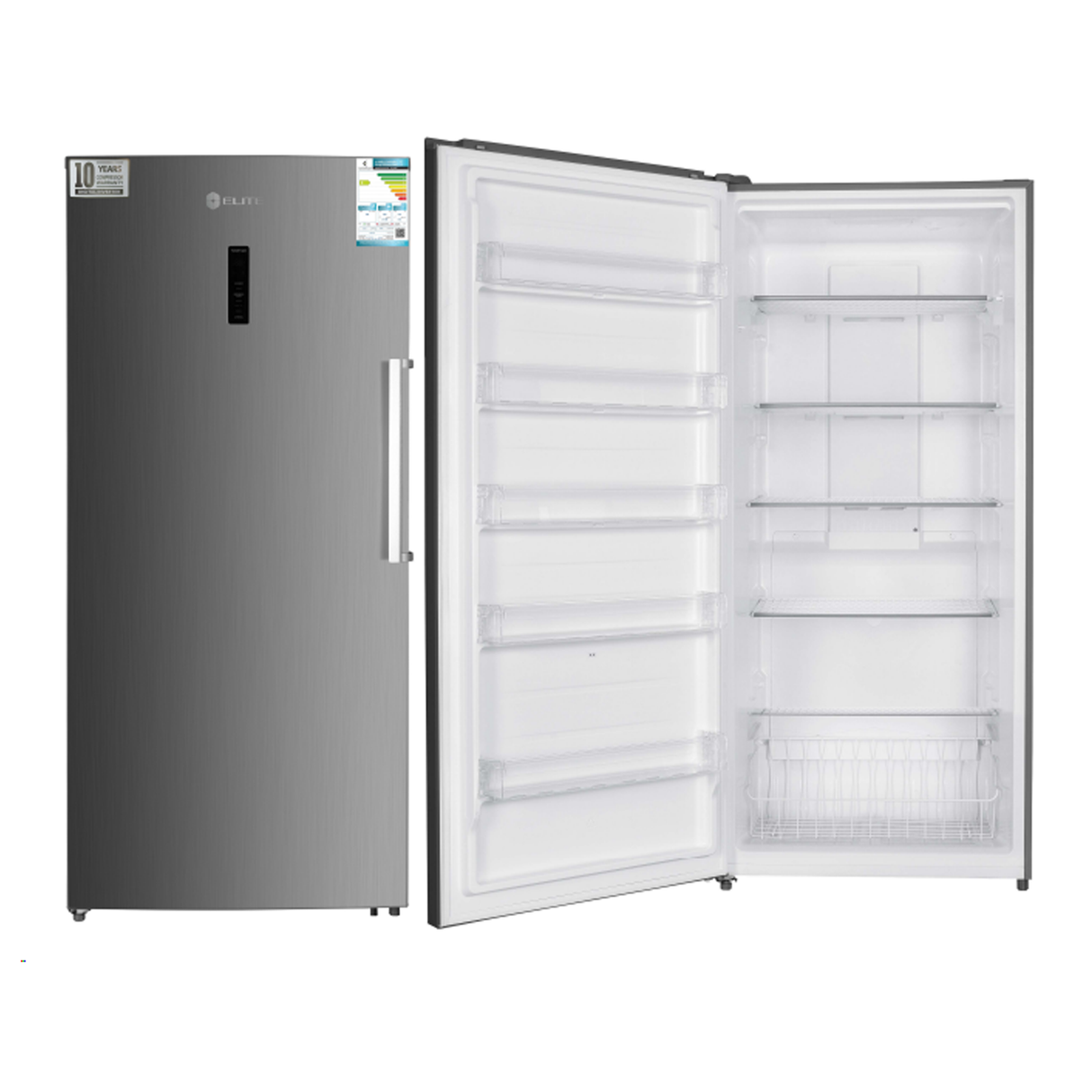 Elite Single Door 603L 21.3CFT Inverter Compressor-Convertible Function Refrigerator -  Silver