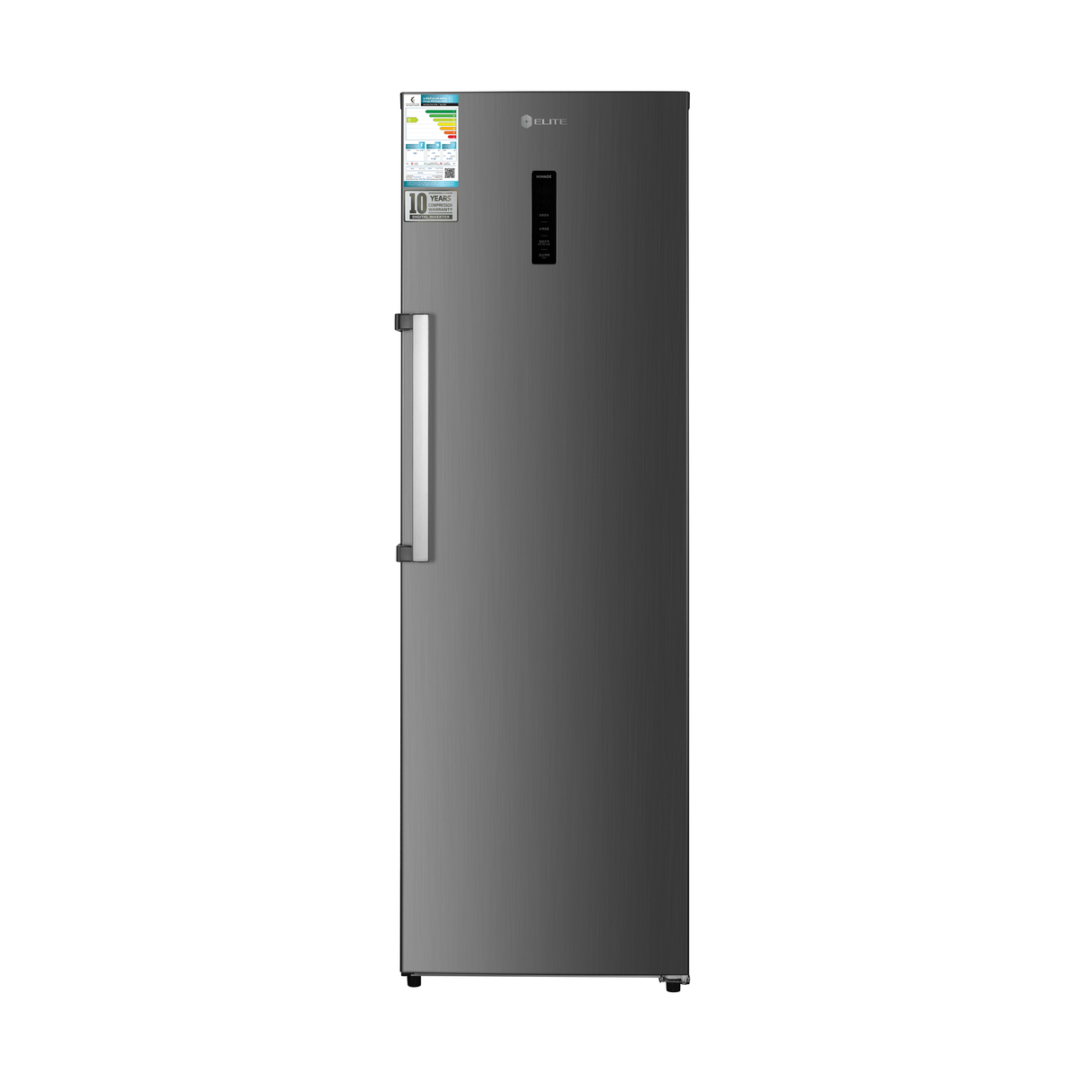 Elite Upright Freezer 307L 10.8CFT Inverter compressor -Inox
