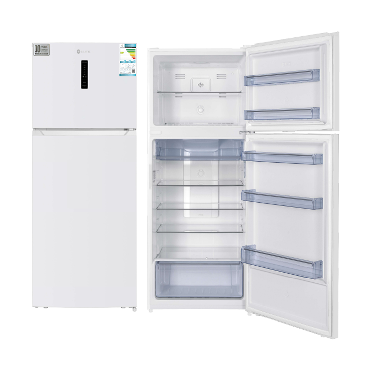 إيليت ثلاجة بفريزر علوي 512 لتر 18.1 قدم مكعب بضاغط إنفرتر - أبيض