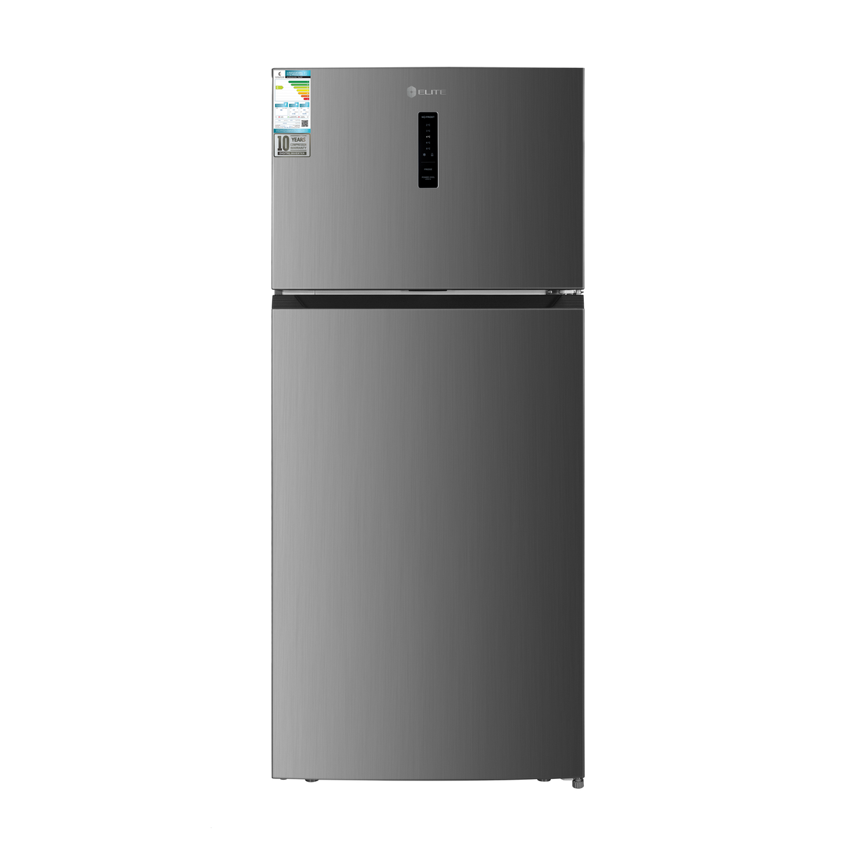 إيليت ثلاجة بفريزر علوي 571 لتر 20.2 قدم مكعب بضاغط إنفرتر - فضي