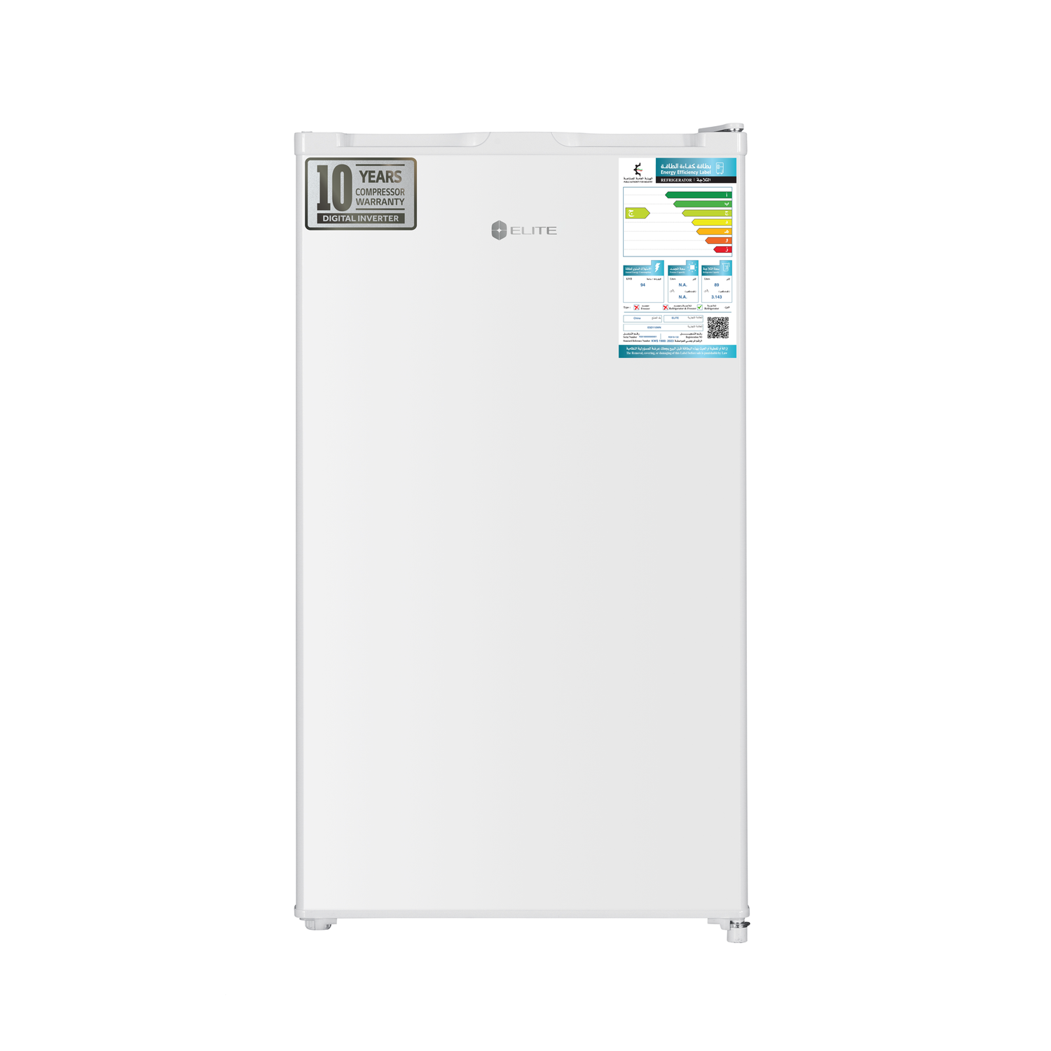 Elite Single Door 93L 3CFT Refrigerator  - White