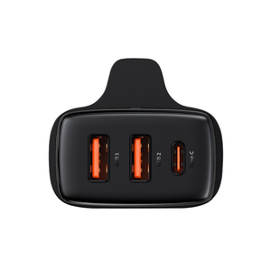 Baseus 2-Port Usb-A 1 - Port Usb-C 30w Travel Adapter - Black(e) - ASIS