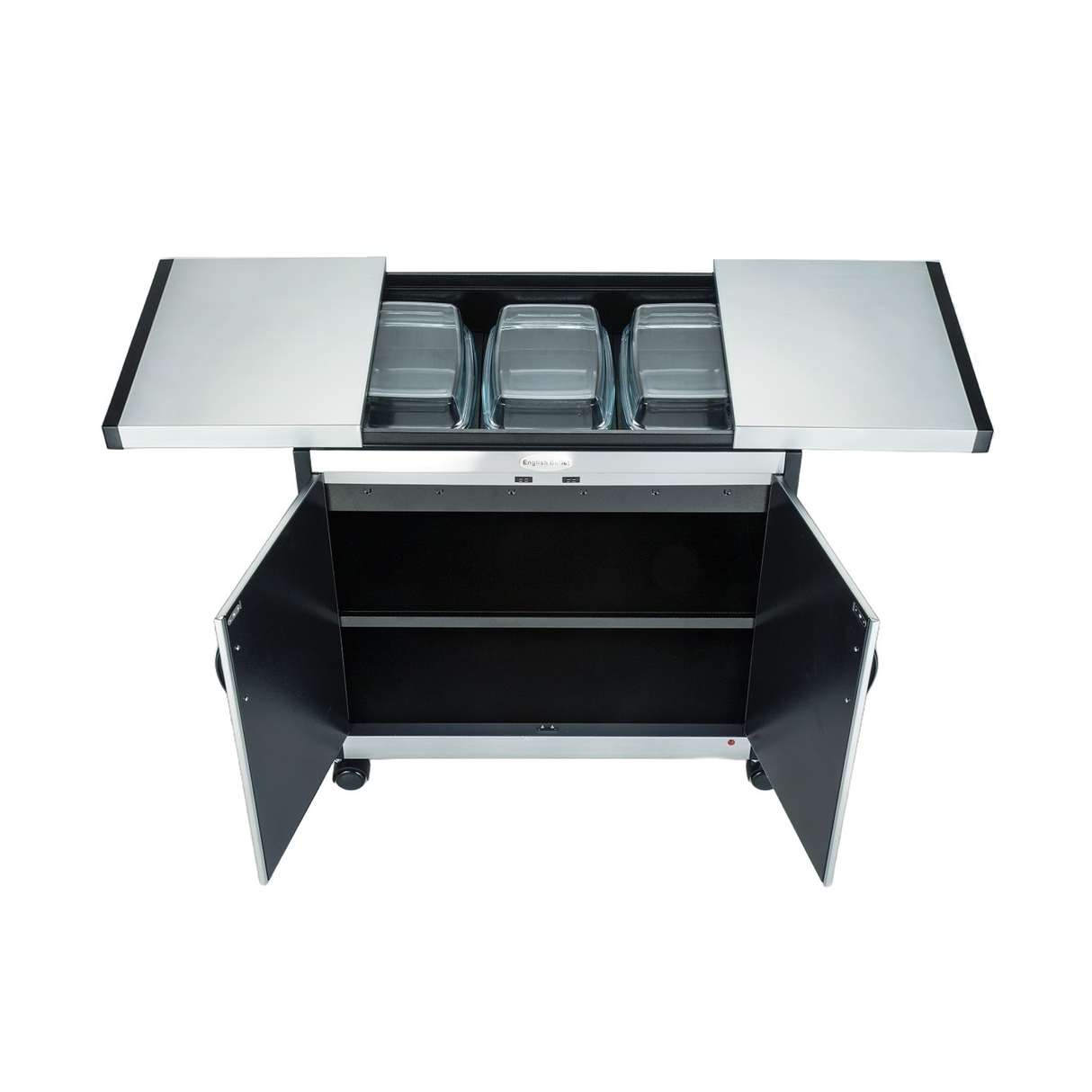 English Buffet Food Warmer Trolley 360W 4.8 Liters Dish Capacity - EB-168DL1601-SL-SS