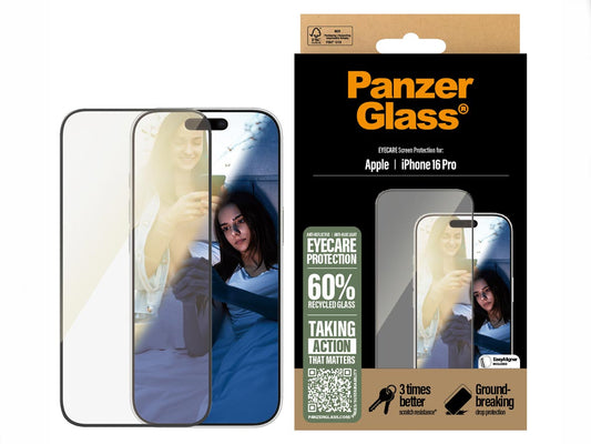 PanzerGlass® EyeCare Screen Protector iPhone 16 Pro 6.3 Inch Ultra - Wide Fit