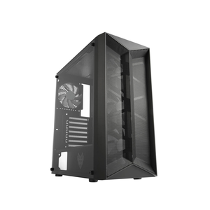 FSP CMT211A RGB Tempered Glass ATX Mid Tower Gaming PC Case - Black (4 ARGB Fans Included)
