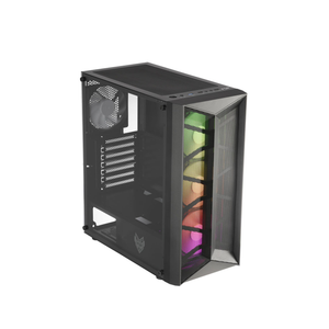 FSP CMT211A RGB Tempered Glass ATX Mid Tower Gaming PC Case - Black (4 ARGB Fans Included)