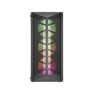 FSP CMT211A RGB Tempered Glass ATX Mid Tower Gaming PC Case - Black (4 ARGB Fans Included)