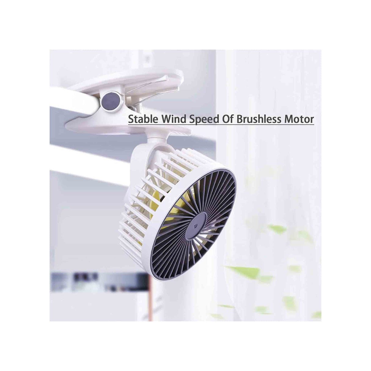 Mini Thinning Table Clamp Rechargeable Fan With Lamp - Multiple Colors - Zayoom