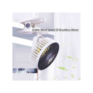 Mini Thinning Table Clamp Rechargeable Fan With Lamp - Multiple Colors - Zayoom