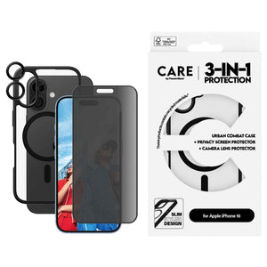 PanzerGlass® Flagship 3-in-1 Privacy Bundle for iPhone 16 - 6.1 Inch - Zayoom