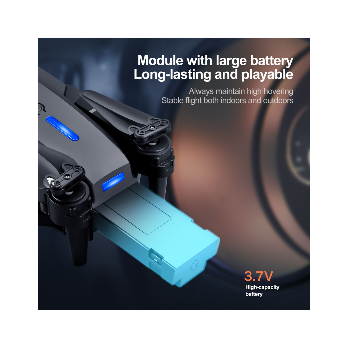 Foldable HD Dual Camera Quadcopter Drone With Inbuilt Screen Controller & Optical Flow Hovering & Mobile App Control - Black