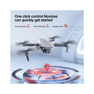 Foldable HD Dual Camera Quadcopter Drone with Inbuilt Screen Controller & Optical Flow Hovering & Mobile App Control - White/Gray