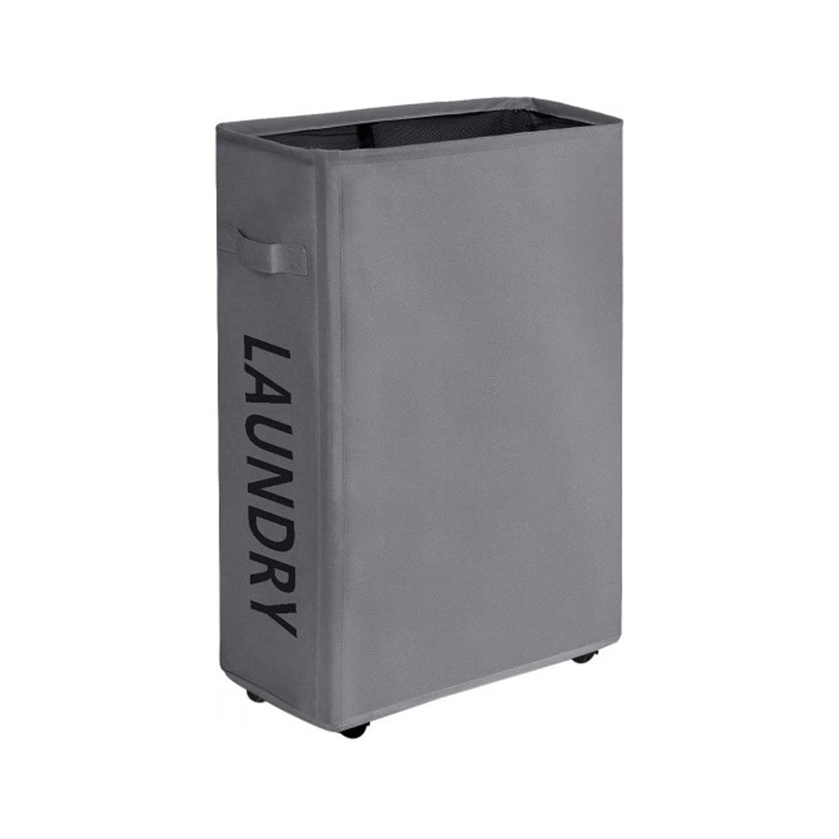 Foldable Rolling Laundry Basket - Drak Grey
