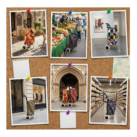 Folding Trolley Shopping Asorted Color