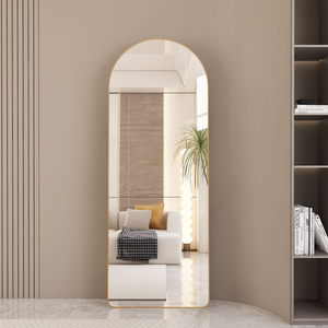 Full Length Free Standing Mirror 147 x 36 cm - Gold