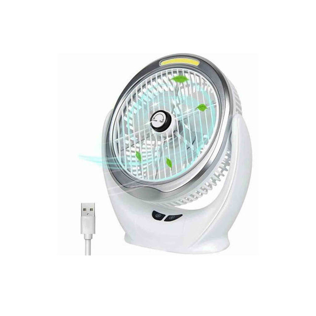 Desktop Rechargeable Fan With Lamp - Zayoom