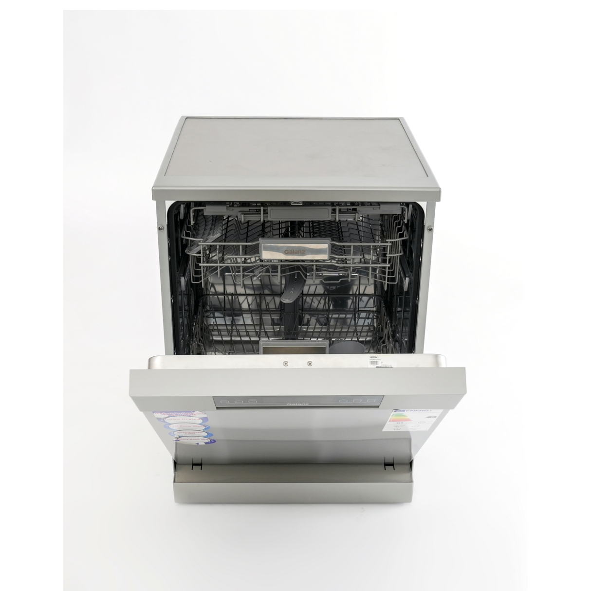 Galanz Dishwasher 6 Programs 15 Places Setting - 3 Baskets W15D3A401M-CE0 - Silver