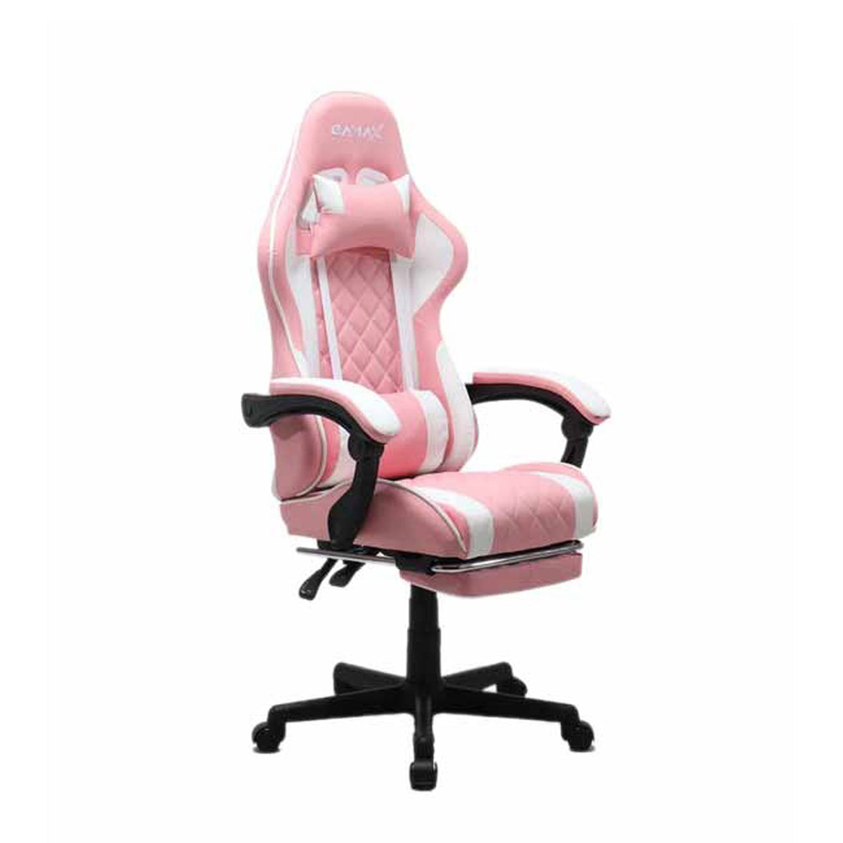Gamax 1-LT001L Gaming Chair With Linkage Function Armrest & Retactable Footrest - Pink