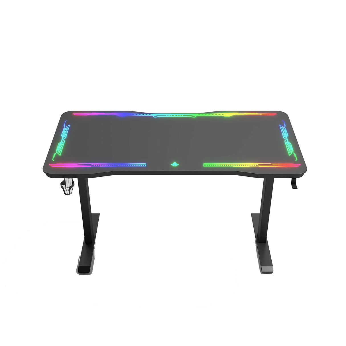 جاماكس P206 طاولة ألعاب بسطح زجاج مقسّى مقاس 120×60×74 سم مع ماوس باد وإضاءة آر جي بي كاملة – أسود