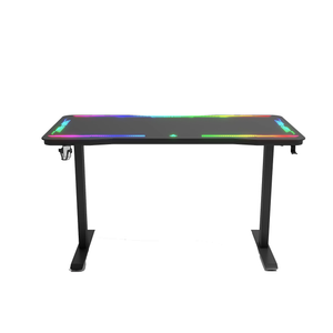 جاماكس P206 طاولة ألعاب بسطح زجاج مقسّى مقاس 120×60×74 سم مع ماوس باد وإضاءة آر جي بي كاملة – أسود