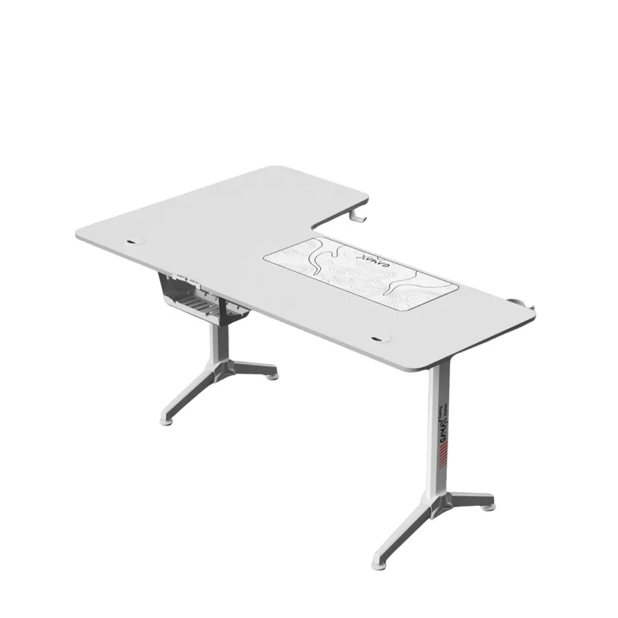 Gamax HY-R L-Shaped Gaming Desk (160*100*75 cm) - Right Side - White
