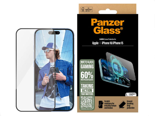 PanzerGlass® Gaming Screen Protector iPhone 16 - 6.1 Inch Ultra - Wide Fit